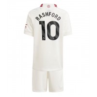 Billiga Manchester United Marcus Rashford #10 Barnkläder Tredje fotbollskläder till baby 2023-24 Kortärmad (+ Korta byxor)